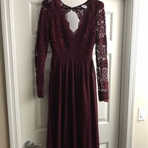 Lace long sleeved dress